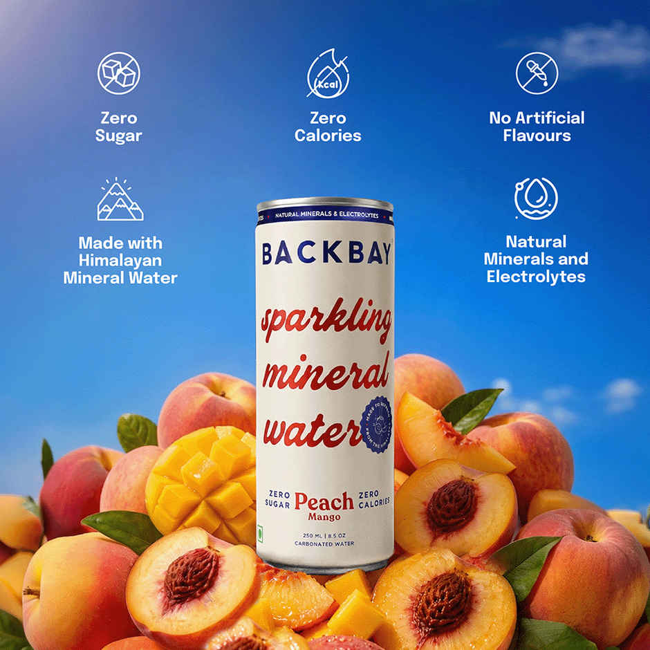 Backbay Peach Mango Sparkling Mineral Water