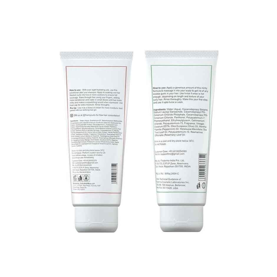 Fix My Curls Shampoo & Condition Bundle | To Cleanse, Clarify & Hydrate Curly, Dry & Wavy Hair