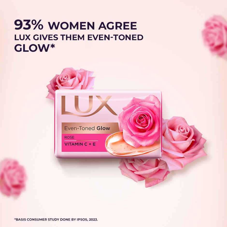 Lux Even-Toned Glow Bathing Soap infused with Vitamin C & E For Superior Glow Offer