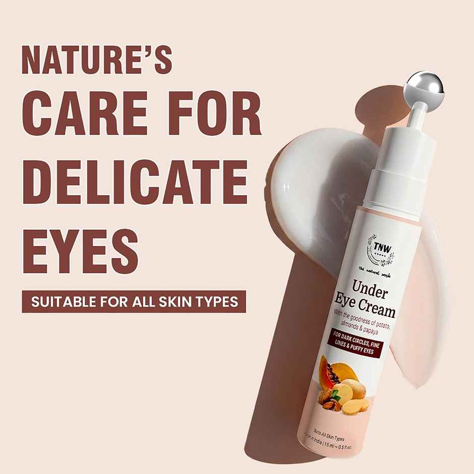 The Natural Wash Sun Under Eye Cream Metallic Roll-On for Dark Circles & Puffiness | All Skin Types