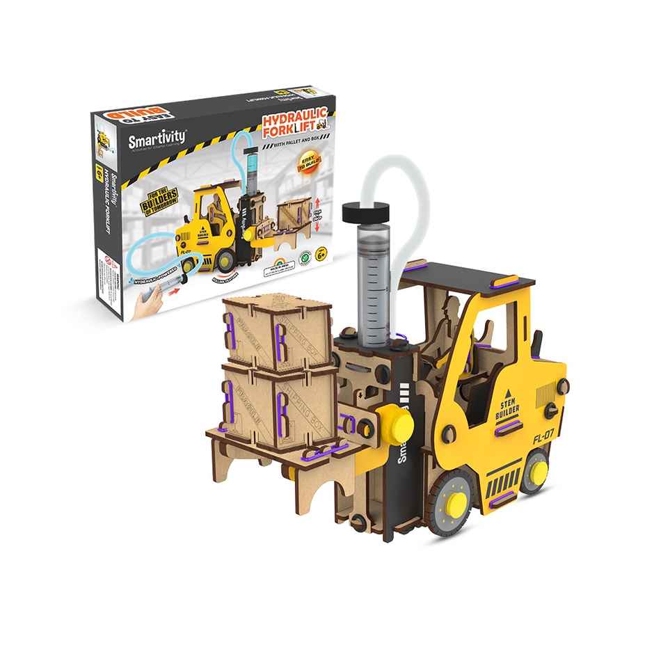 Smartivity Hydraulic Forklift Construction Vehicle Toy - Smrt1253