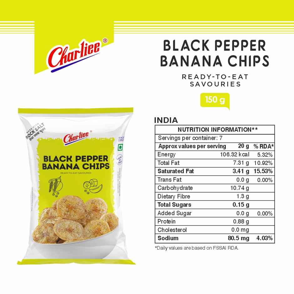 CHARLIEE Black Pepper Banana Chips