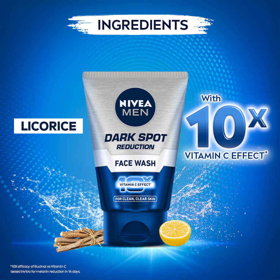 Nivea Men Dark Spot Reduction Face Wash - 10 X Vitamin C Effect Combo