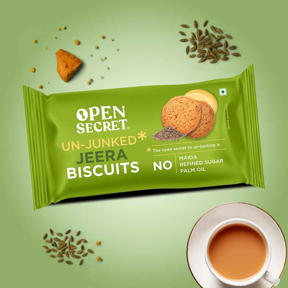 Open Secret Zero Maida Jeera Millet Biscuit | Healthy Snacks with Zero Refined Sugar & No Palm Oil