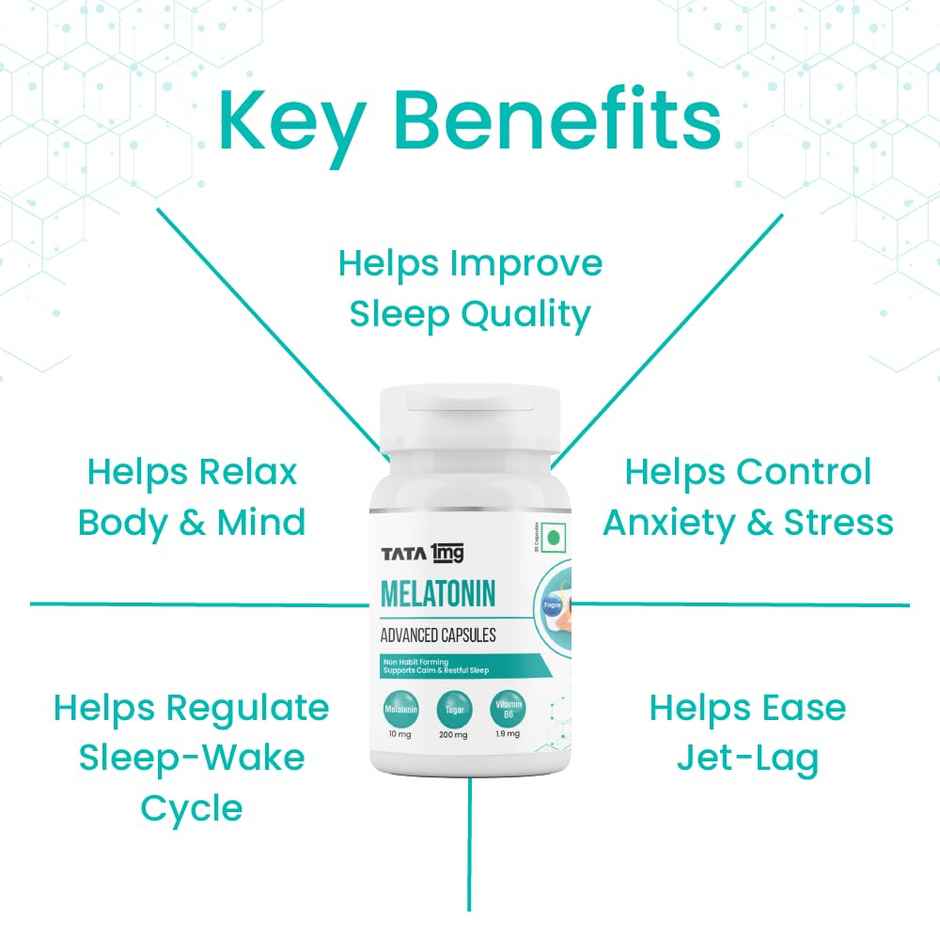 Tata 1mg Melatonin VEGetarian Capsule Pack Of 30