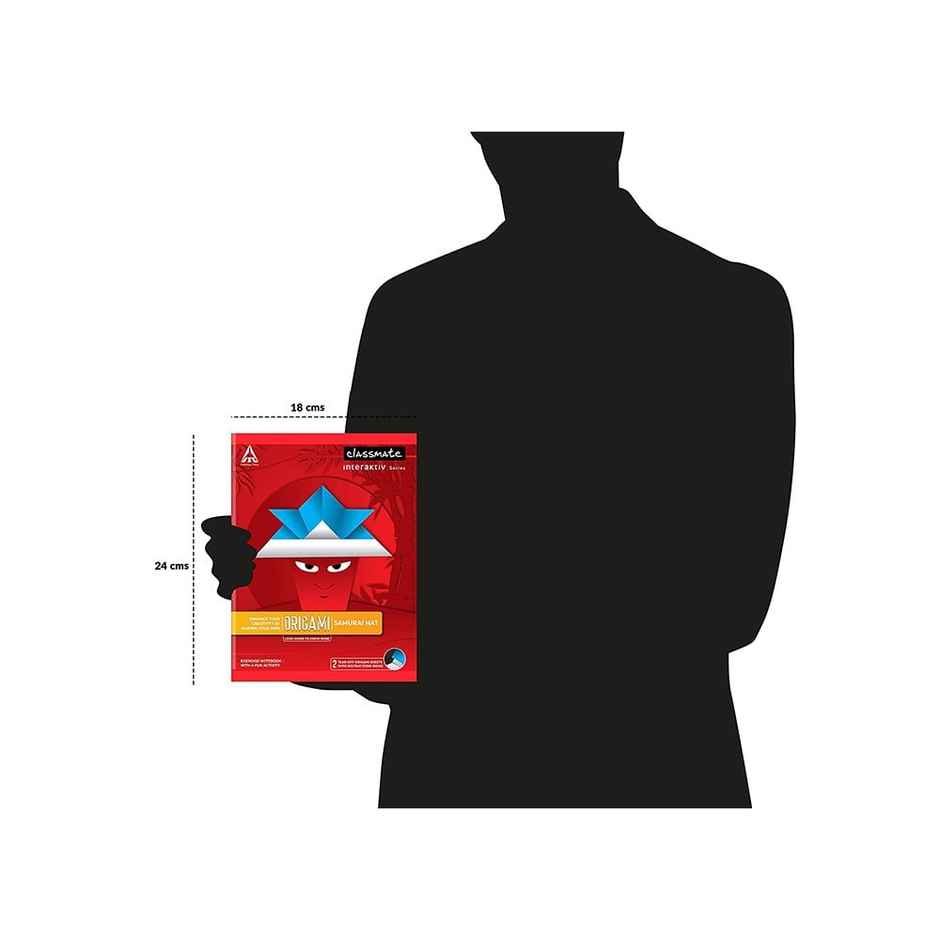 Classmate | Assorted Single Line Origami Notebook (24 x 18 Cm, Assorted, 172 Pages)