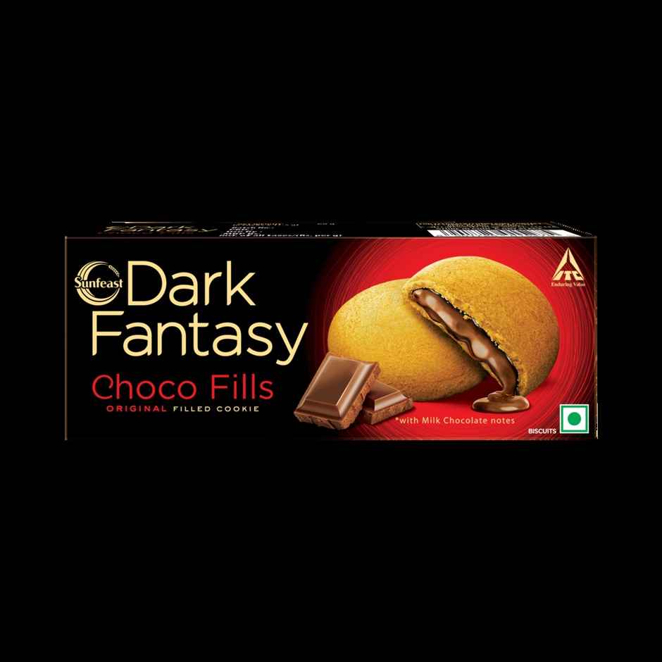 Sunfeast Dark Fantasy Choco Fills, Original Filled Cookies with Choco Crème | Perfect Snack