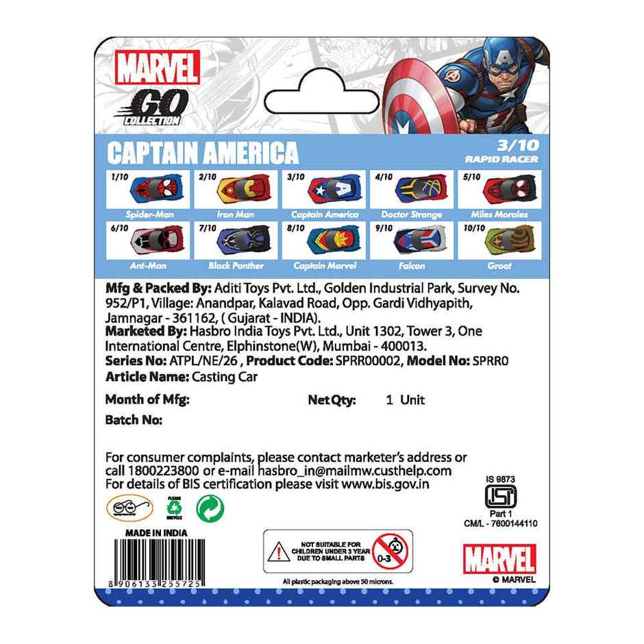 Hasbro Marvel Go | Captain America - Diecast Toy Car