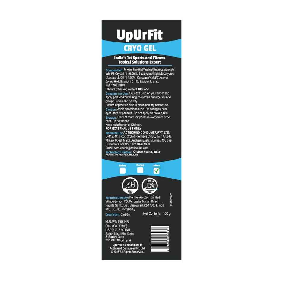 Upurfit Cryo Gel Post Sport & Workout Recovery