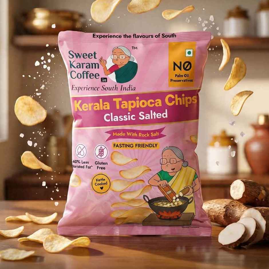 Sweet Karam Coffee Rock Salt Tapioca Chips - Fasting(Vrat) Special