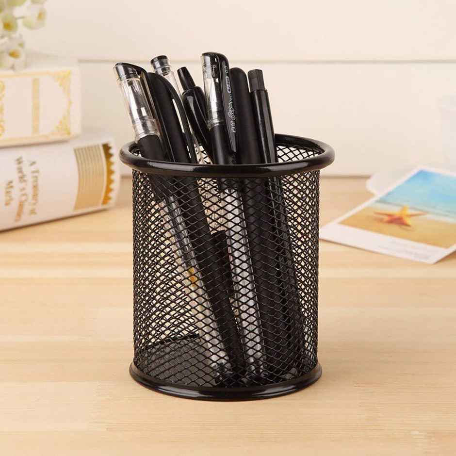 Chrome Round Pen Stand Mesh-Small