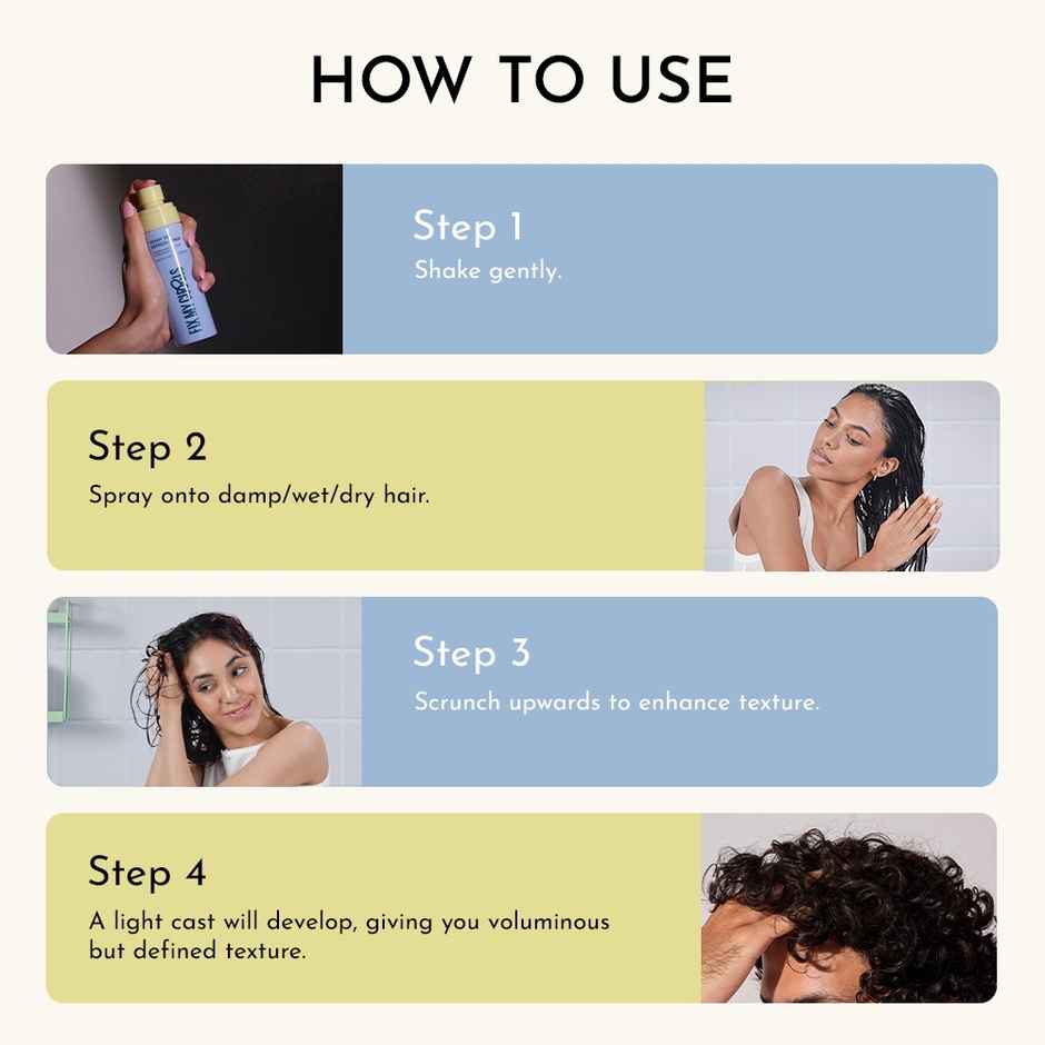 Fix My Curls Ready Set Refresh Spray With Aloe Vera | Anti Frizz Curly Hair Detangling Spray