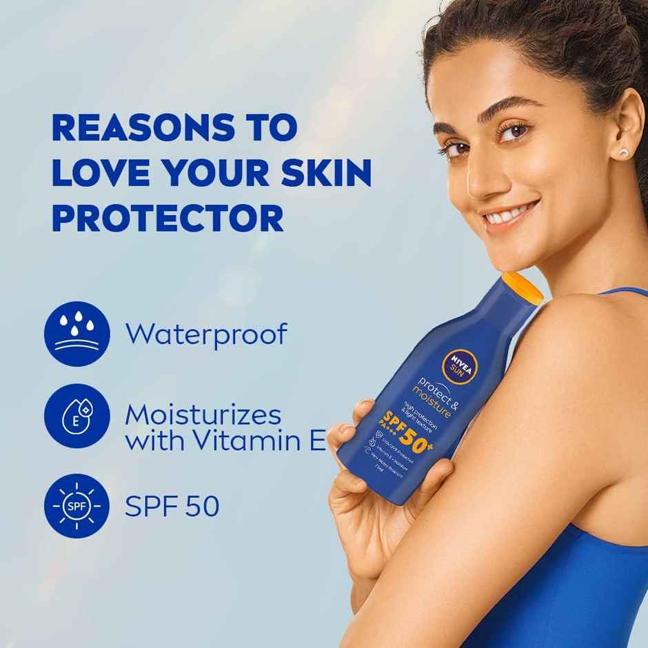 NIVEA SUN Protect and Moisture SPF 50+ Advanced Sunscreen|PA+++ UVA - UVB Protection System