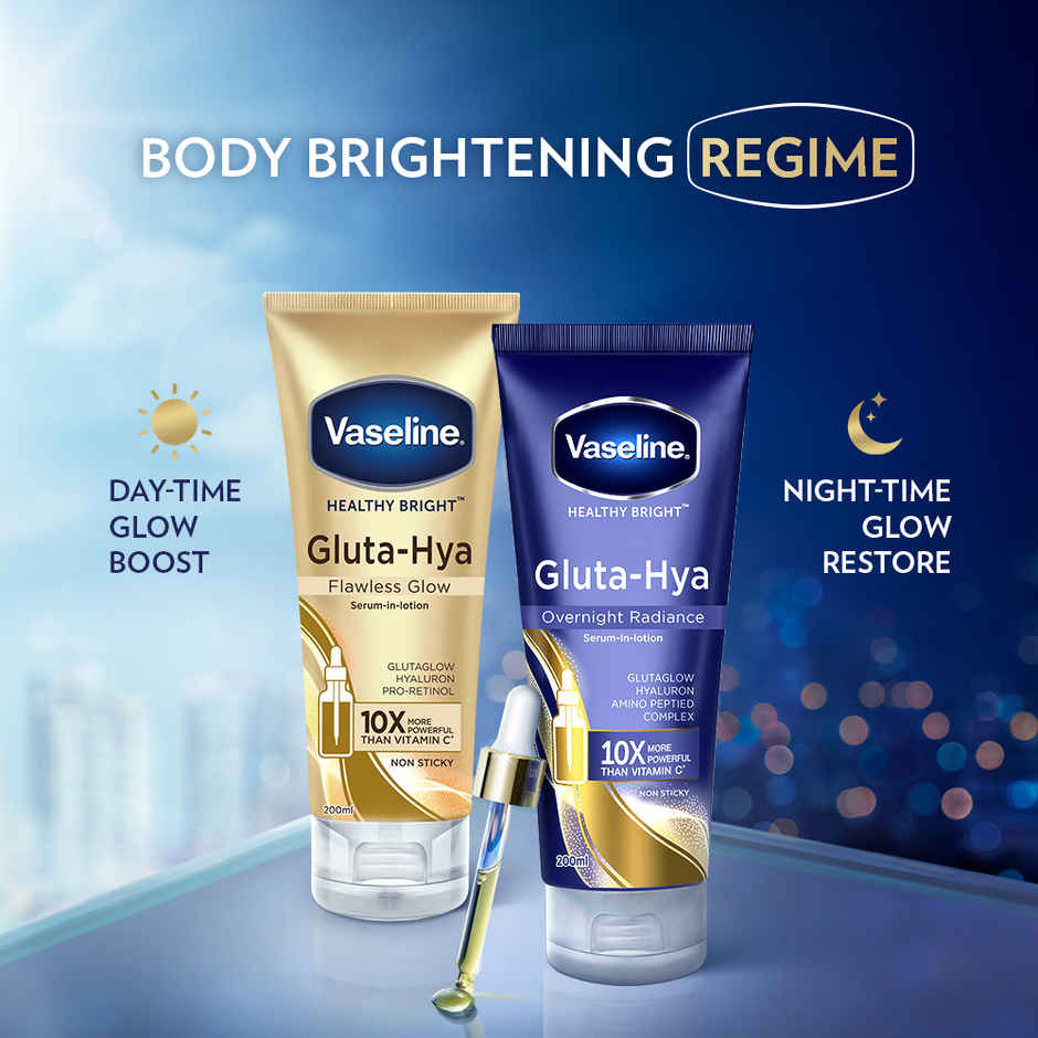 Vaseline Gluta-Hya Overnight Radiance, Serum-In-Lotion,With Amino Peptide And Glutaglow