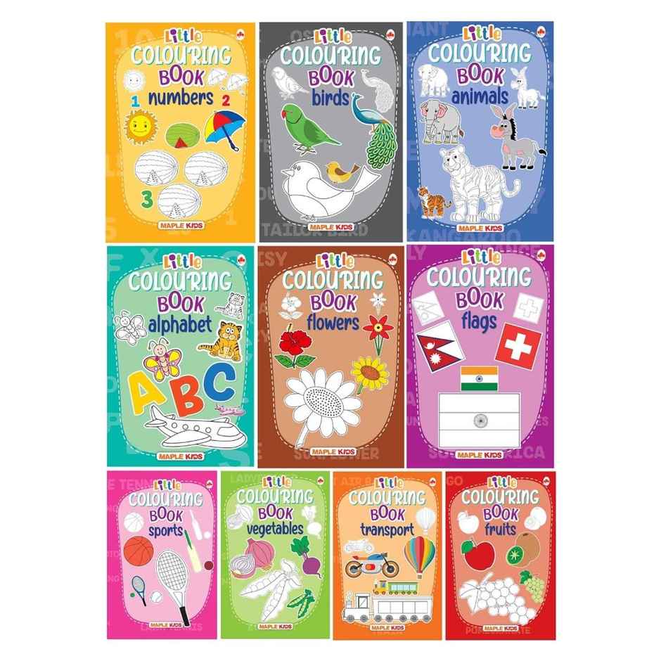 Little Colouring Books for Kids (Set of 10 Books)