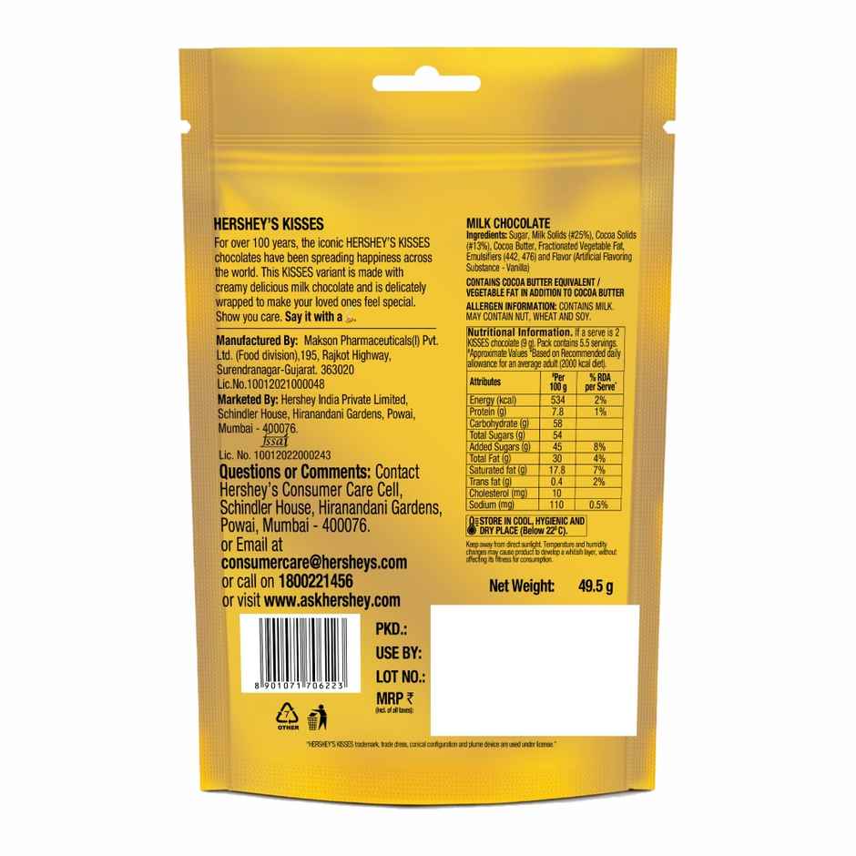 Hersheys Kisses Milk Chocolate