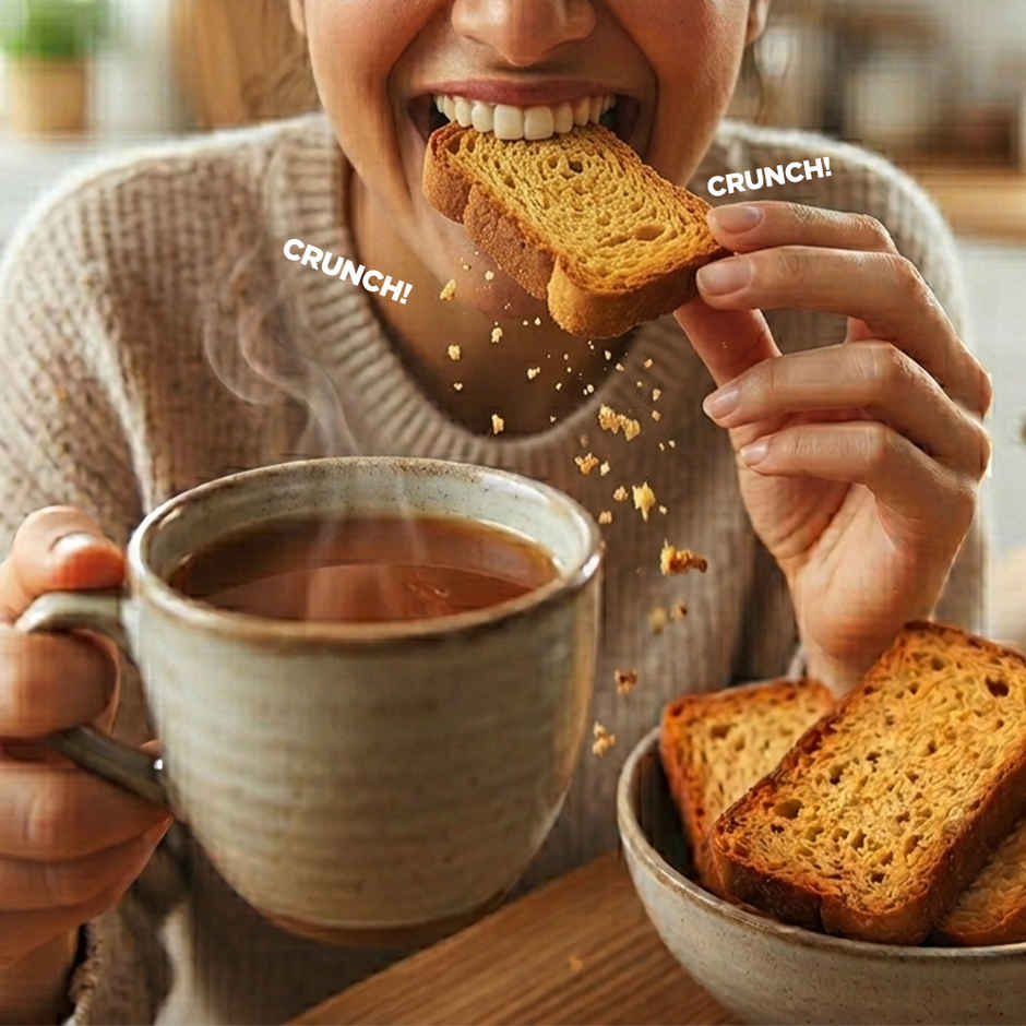 Open Secret High Protein Elaichi Rusk | No Palm Oil, No Maida, Zero Trans Fat