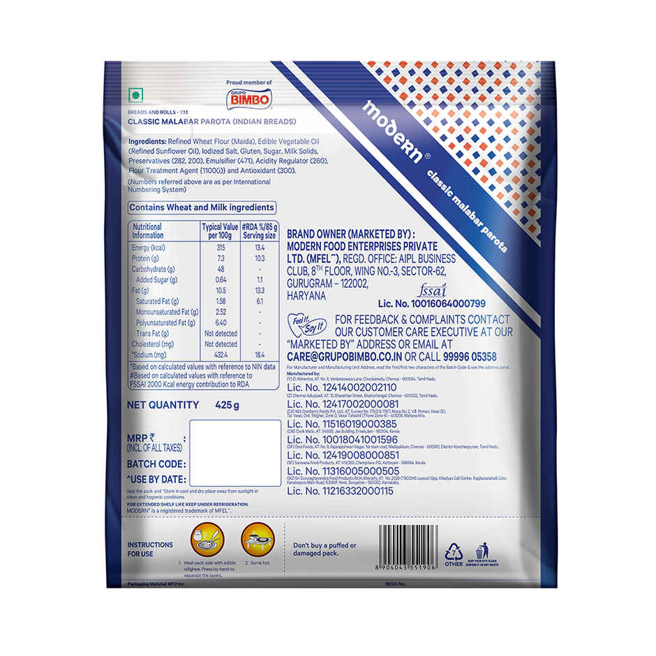 Modern Classic Malabar Parota