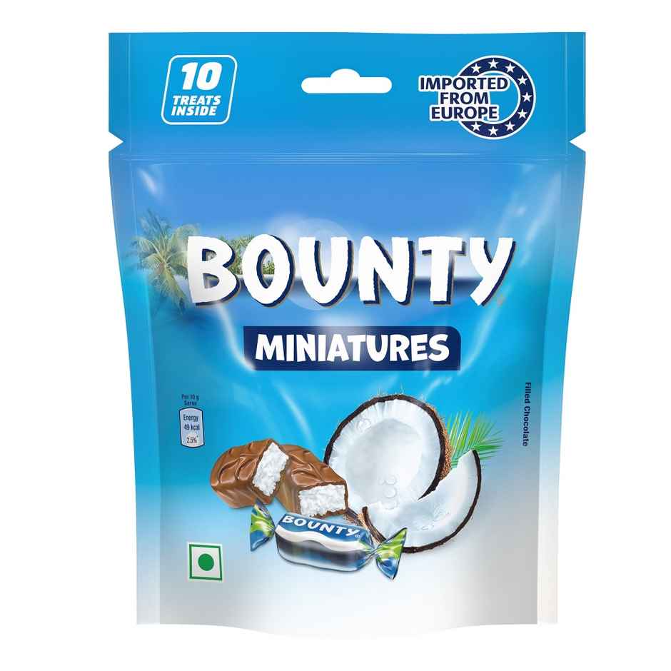 Bounty Miniatures Coconut Chocolate Pack | 10 Mini Coconut Bars