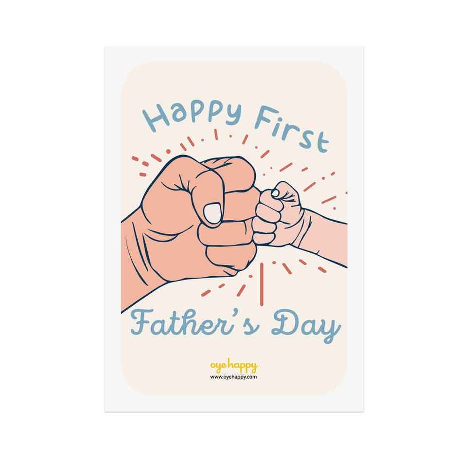 Bella Vita Organic Ceo Man Eau De Parfum For Men Long-Lasting Hints Of Lemon And Sugar (100ml) & Oye Happy Happy 1St Father'S Day Card (1pc) Combo