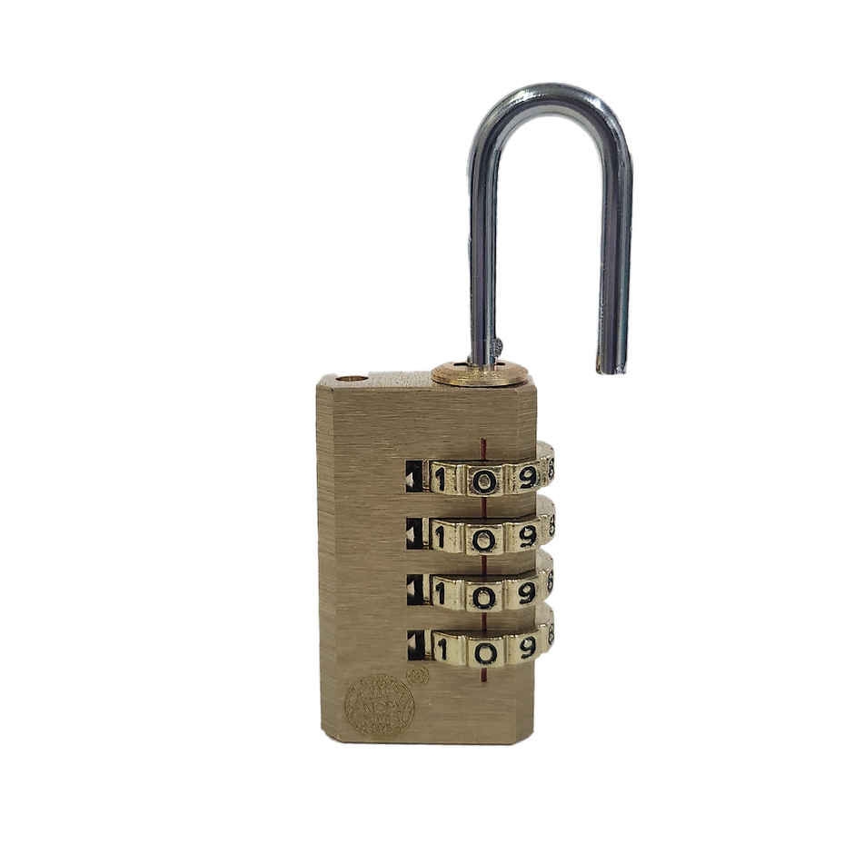Chrome Brass Pad Number Lock 4 Digit