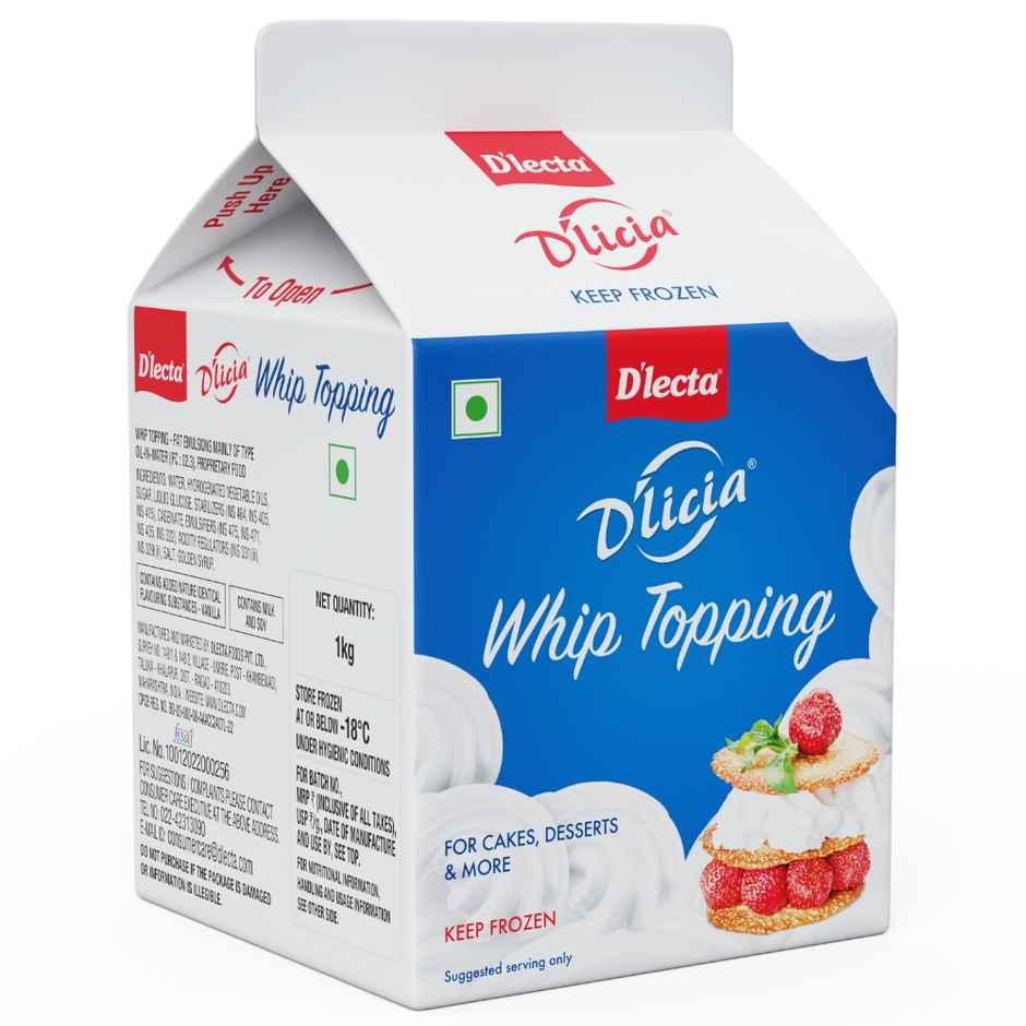 Dlecta Dlicia Whip Topping Bottle | For Cake, Desserts and More