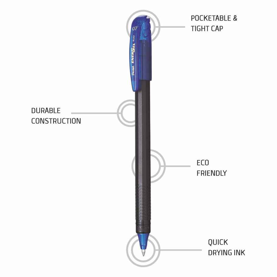 Pentel BL417 Energel Blister Ink Blue Black