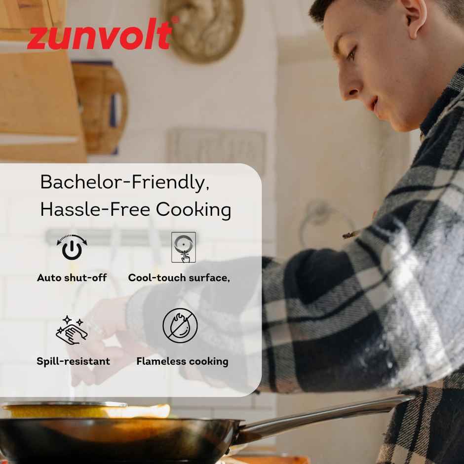 ZunVolt 2000 W Crystal Push Induction Cooktop