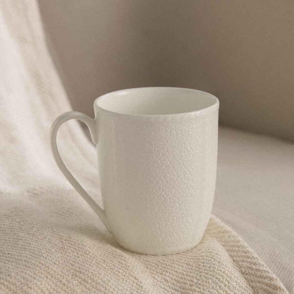 Borosil Porcelia Elva Ivory Tea Coffee Porcelain Mug Set Microwave Dishwasher Safe