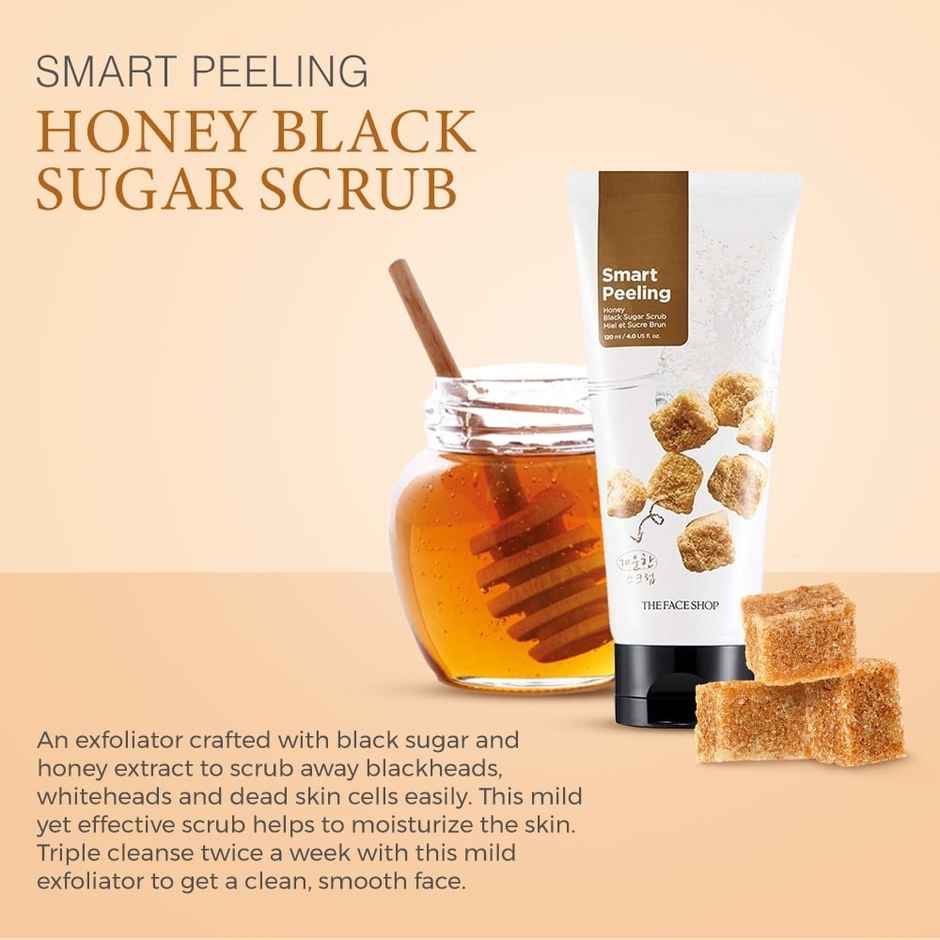 The Face Shop Smart Peeling Honey Black Sugar Scrub
