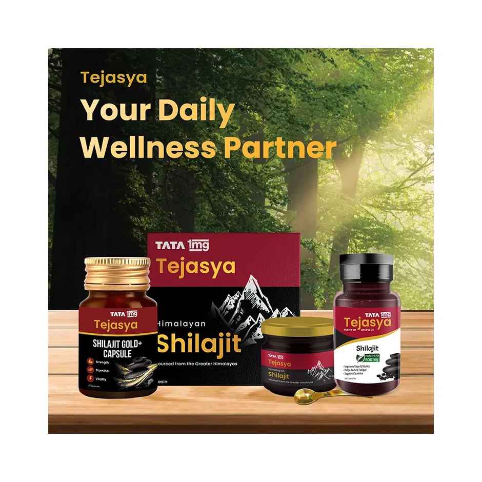 Tata 1mg Tejasya Shilajit Gold+ Capsule Pack Of 20 Capsules
