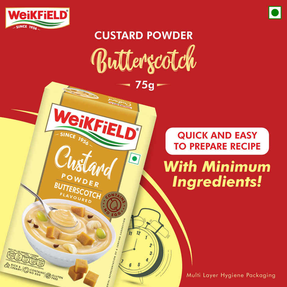 Weikfield Custard Powder Butterscotch Flavoured Carton(75gms) & Weikfield Custard Powder Kesar Pista Flavor Carton(75gms) Combo