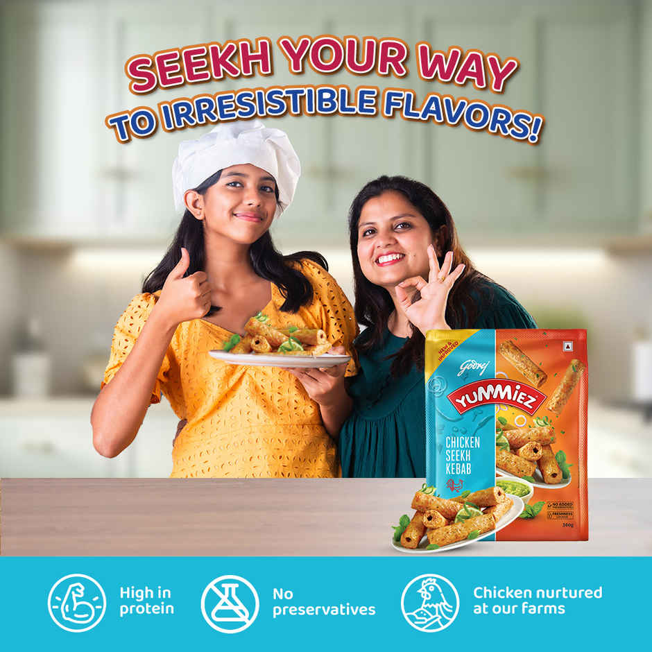 Hellmann'S Smoky Tandoori Mayo (85g) & Godrej Yummiez Chicken Seekh Kabab (360g) Combo