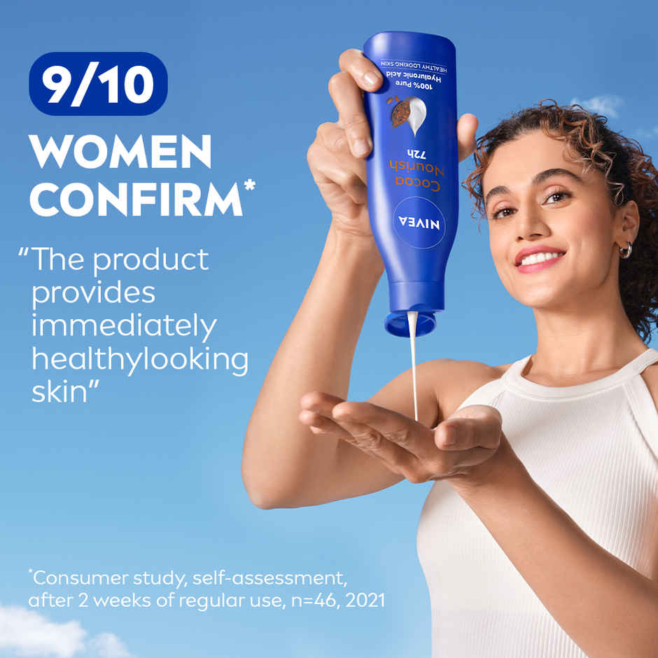 NIVEA Cocoa Nourish Body Lotion|Deep Moisture Serum|Non Greasy|Moisturiser For Very Dry Skin