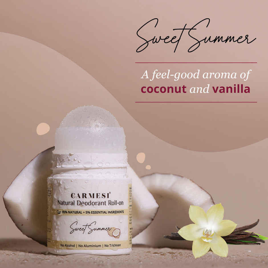 Carmesi Natural Deodorant Roll-On For Women Sweet Summer