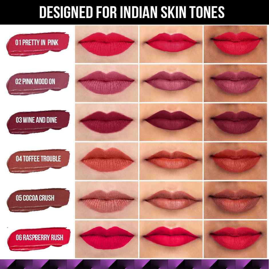 Staze Transfer Proof Matte Liquid Lipstick | 02 Pink Mood On