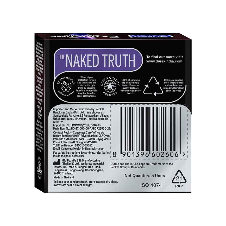 Durex Extra Time Ultra Thin Condom | Safe & Comfortable