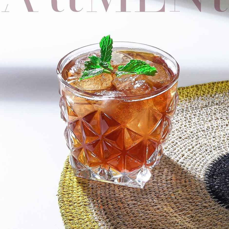 Crystal Diamond Cut Whisky Glasses | Set Of 4 | 210 ml | The Artment