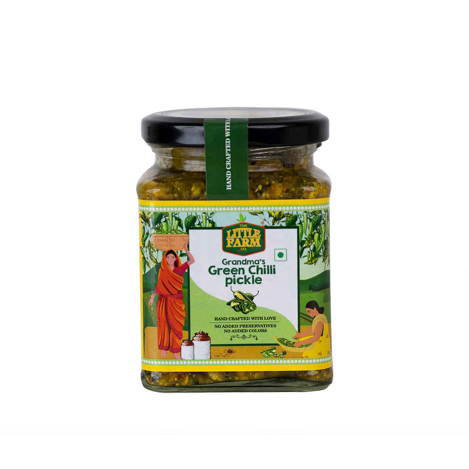 The Little Farm Co. Green Chilli Pickle Achaar | No Added Preservatives