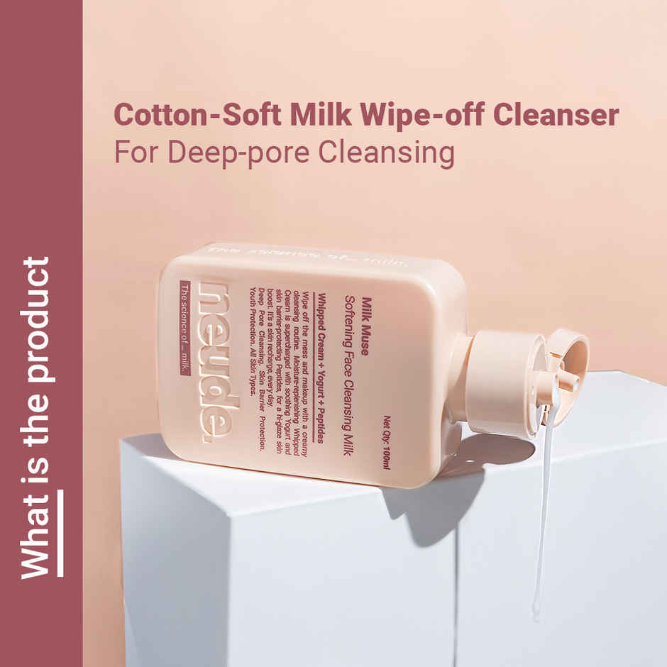 Neude Peptide Face Cleansing Milk With Whipped Cream & Yogurt For Deep Pore Cleansing 100 Ml