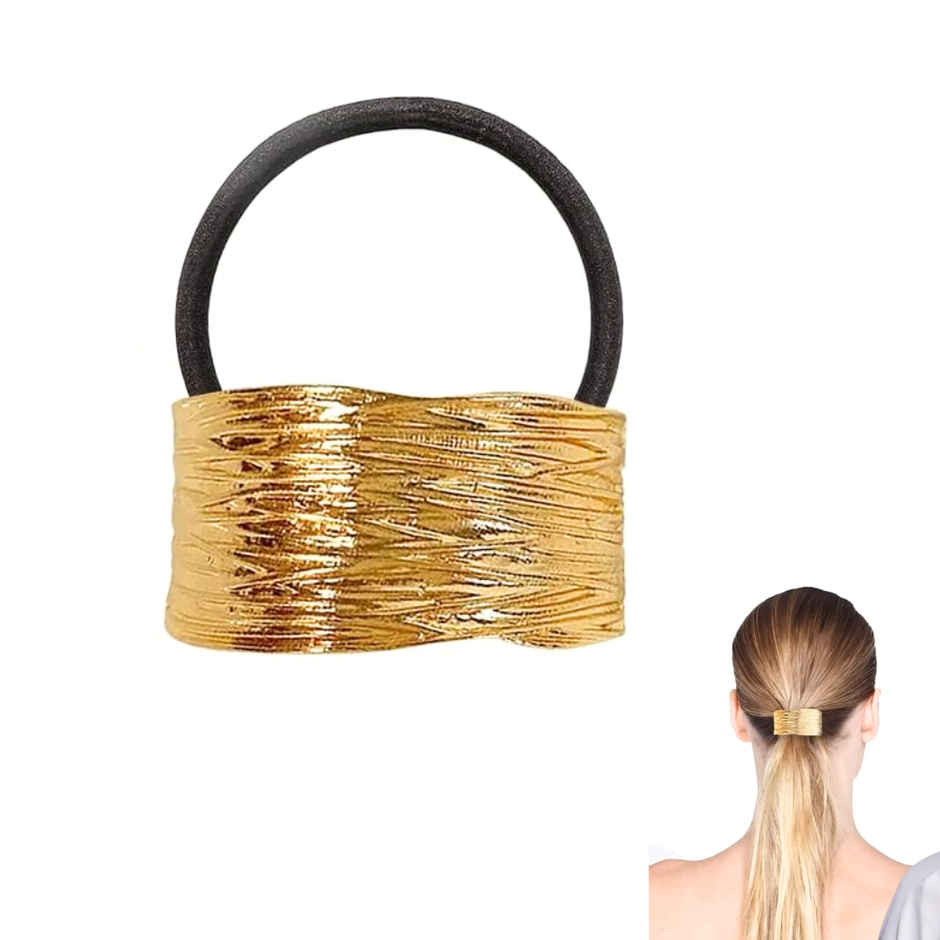 SE7EN Premium Hair Rubber Bands With Metal Designs