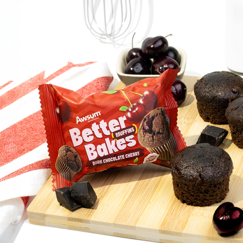 Awsum Better Bake Chocolate Cherry Muffin