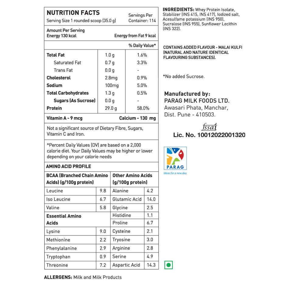 Avvatar Isorich Protein Malai Kulfi