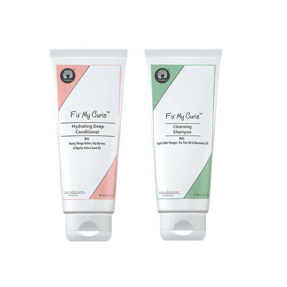 Fix My Curls Shampoo & Condition Bundle | To Cleanse, Clarify & Hydrate Curly, Dry & Wavy Hair
