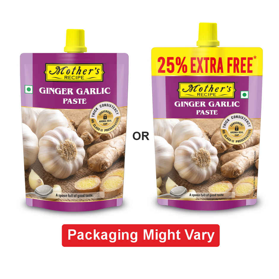 Mother's Recipe Ginger Garlic Paste 200gm + 50gm | No Added Artificial Preservatives