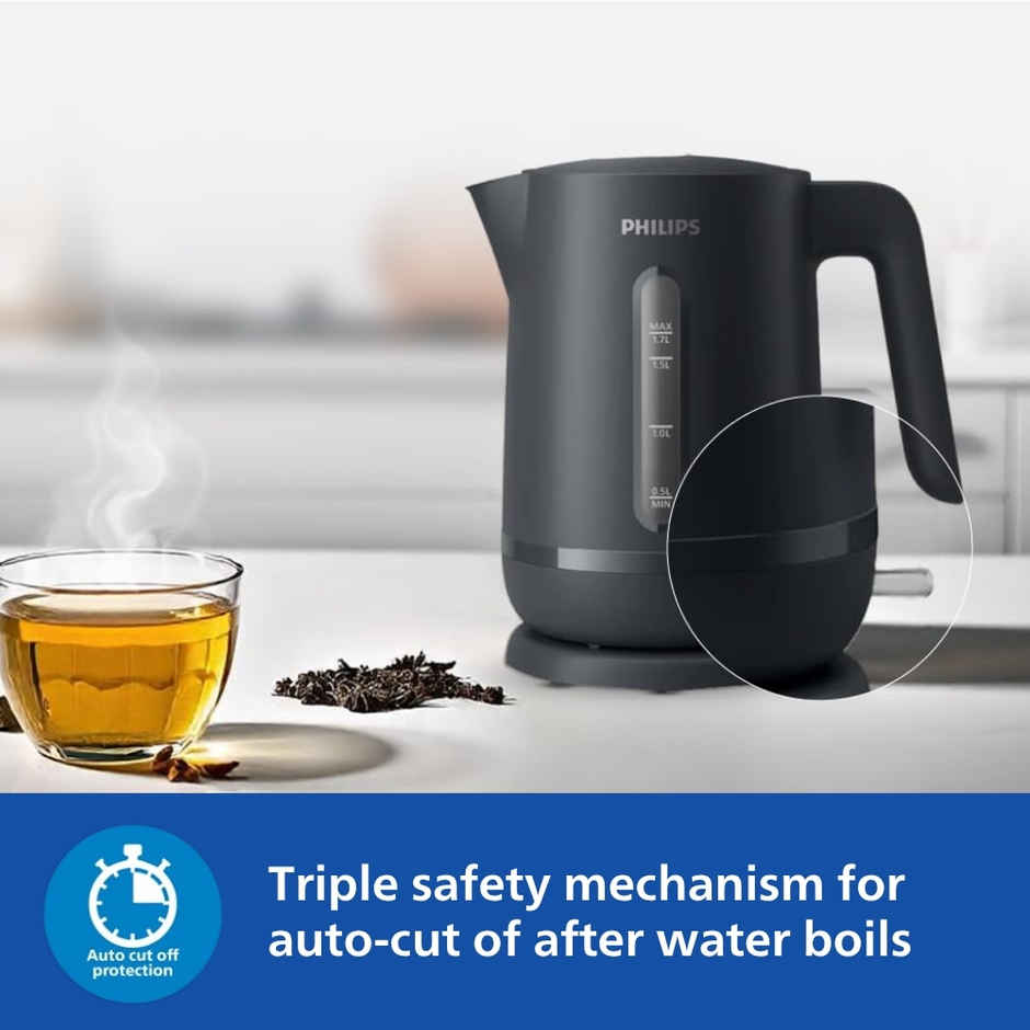 Philips HD9314/90 Double Walled Kettle 1.7L 1800W Charcoal Grey