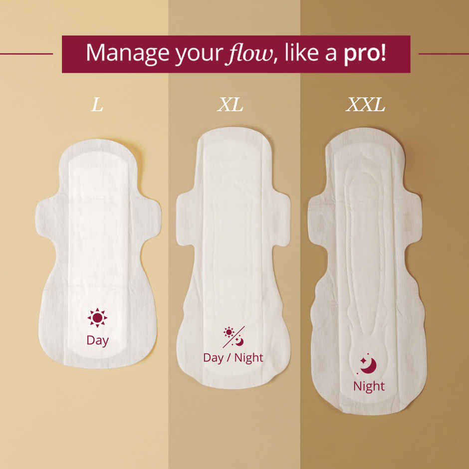 Carmesi Sensitive Sanitary Pads - 30 Pads (XXL) | |100% Rash-Free