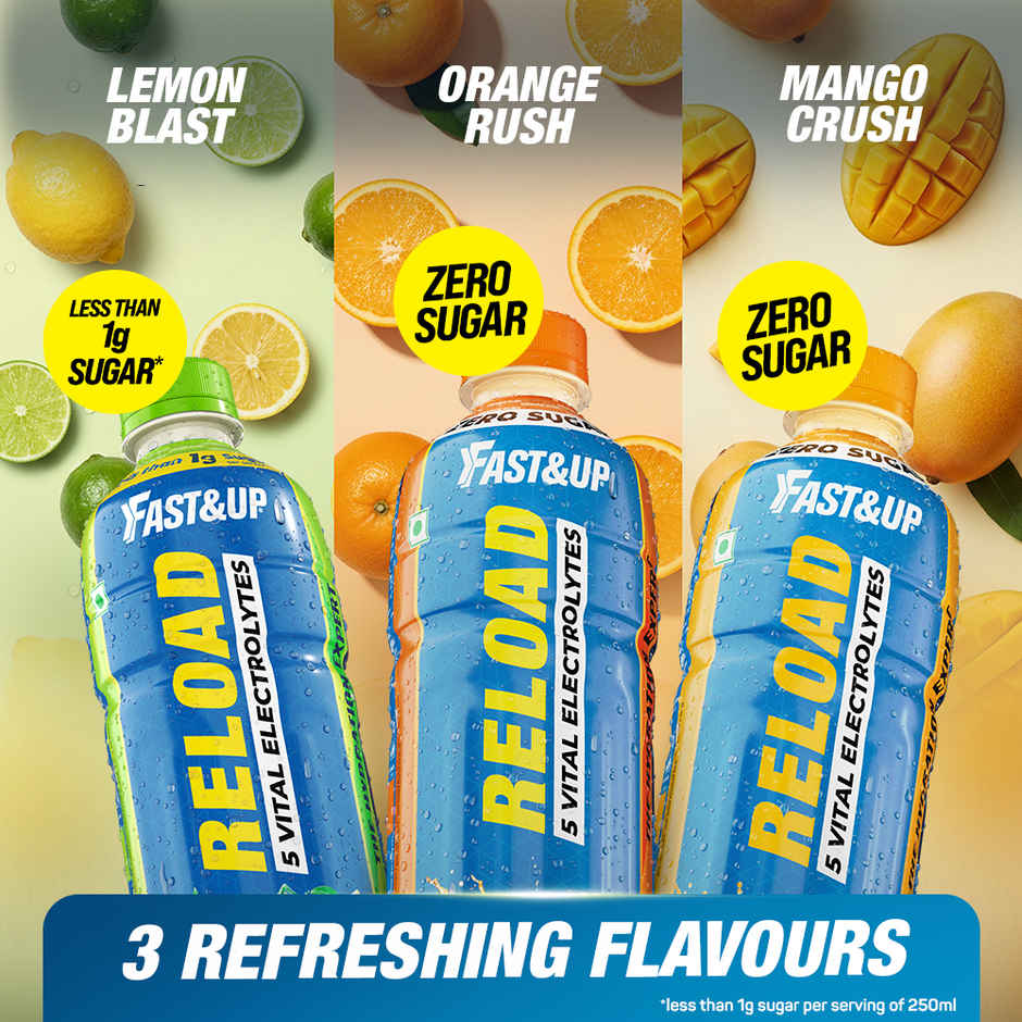 Fast&up Reload Low Sugar Energy Drink | Tasty Lemon Blast Combo