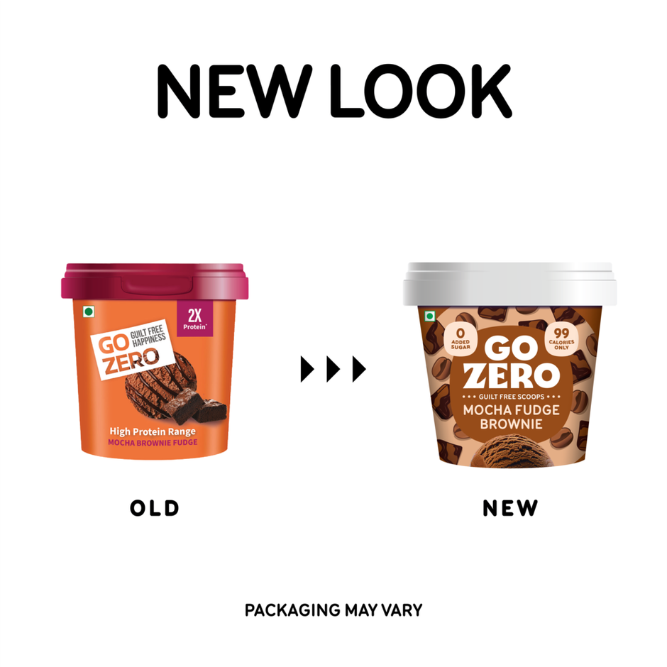 Go Zero Mocha Fudge Brownie Low Calorie Guilt Free Ice Cream Cup Combo
