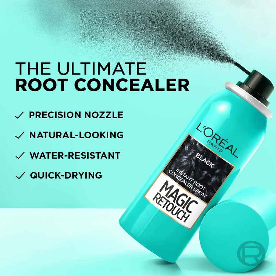 L'Oreal Paris Magic Retouch Root Touch Up Hair Colour Spray, 1 Black